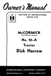 Farmall McCormick 10 A Disk Harrow Operators Manual IH