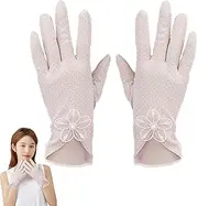 [Dranng] UV Blocking Gloves - Driving Gloves - Non-Slip, Touchscreen, Breathable Dry Fast Full Finger Sun Gloves for Men, Hot Weather Sports Hand Protection