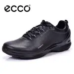 ECCO高爾夫男鞋經典四季款真皮透氣抽繩休閒鞋戶外運動鞋健步DHTF