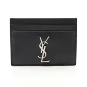 Saint Laurent Cassandra Card Holder Case Accessories Leather Men'S Black