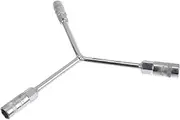X AUTOHAUX Universal 13cm Socket Wrench Spanner Socket Remover Alloy Steel 1 Pc Hexagon 11mm 13mm 15mm for Car Motorcycle Dirtbike Y Shaped 3 Way Wrench Sleeve