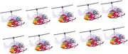 ERINGOGO 10pcs Boys and Girls Wind-up Toys Helicopter Clockwork Toys Fun Enhance Coordination and Imagination Random