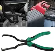 smilfuy Fuel Line Plier, Quick Disconnect Release Removal Tool, Petrol Hose Pipe Clamp Clip with Handle, Universal Fuel Line Clip Removal Plier, Pipe Clip Repair Tool for Most Cars (Green)