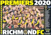 Richmond tigers team poster, AFL FOOTBALL,CATS,DOGS,CROWS BOOK,pies, blues,