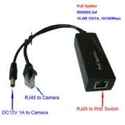 Active (Power Over Ethernet) PoE Splitter 10/100Mbps 12V 1A Output 48V Midspan