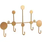 Coat Wall Mounted, Metal Coat Rack 5-Hook Gold Heavy Duty Entryway Hook for Clot