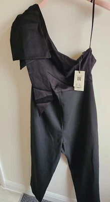 Ted Baker ORLIIE One Shoulder Jumpsuit With giant Bow, Size 5 UK 16 BNWT