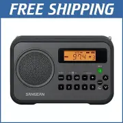 Compact Bluetooth-Compatible AM/FM Radio with LCD Display & Protective Bumper
