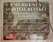 PACK OF 4 - NIP Emergency Survival Safety Thermal Protection Mylar Blanket Wrap