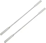 2pcs Stainless Steel Scraper Laboratory Spatula Supplies Micro Scoop Laboratory Micro Spatula Mixing Scoop Laboratory Mixing Spatula Laboratory Scoop
