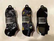 NEW QuickSilver Men's 5 Pair Low Cut Socks Sizes 6-12 Black Grey White Multipack