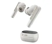 Poly Voyager Free 60+ UC, Touchscreen Charge Case, True Wireless Earbuds, USB-A, TEAMS, White Sand