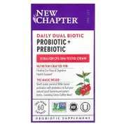 New Chapter, Daily Dual Biotic, Probiotic + Prebiotic, 60 Vegan Capsules