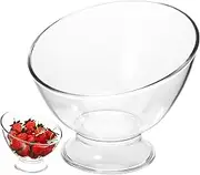 Mikinona Household Dessert Bowls Transparent Multi Function Trifle Bowls for Ice Cream Fruits and Candy Storage Non Slip Design Elegant Serving Bowls for Parties and Daily
