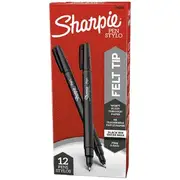 Sharpie Pen Fineliners 0.4mm Black 12 Pack
