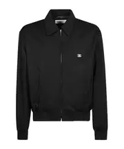 triomphe blouson jacket in rayon twill FR48 jet black