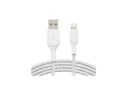 BELKIN CAA002bt2MWH White Braided Lightning to USB Cable, MFi-Certified iPhone C