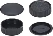 Camera Body and Rear Lens Cap Compatible with Leica L39 M39 Camera and 39mm Screw Mount Lens (2+2 Packs)