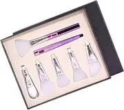 Healeved 1set Face Mask Applicator Brush Replaceable Heads Professional Beauty Brush for Face Mask Skincare
