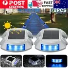 2x Solar Power Blue LED Pathway Driveway Light Outdoor Dock Deck Step Road Lamp