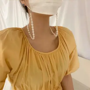 【Emi 艾迷】韓系優雅蕾絲花朵 口罩掛鍊 眼鏡鍊(成人 兒童口罩鏈 防丟 防疫 多款)