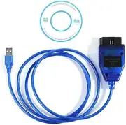 Ergo OBD2 VW Diagnostic Cable Connector Scanner, Support KKL 409.1 VAG-COM with Chip FTDI FT232RL USB Cable Auto Scanner Tool, 16-Pin Car Cable, for VW Audi Skoda
