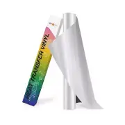 HTVRONT Reflective HTV Heat Transfer Vinyl Roll - 12" x 8ft Reflective Iron o...