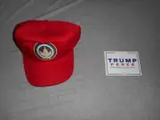 RARE Official Donald Trump MAGA 2017 RED Inauguration Seal Hat Cap Cali-Fame