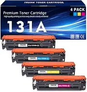 131A Toner Cartridge 4-Pack Replacement for HP 131A | CF210A CF211A CF212A CF213A Toner Compatible with HP Pro 200 Color M251nw M251n MFP M276nw M276n Printer Ink.(Black, Cyan, Magenta, Yellow)
