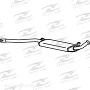 Redback Mufflers Bolt-On to suit 100 5E 76-82 CM - M3540