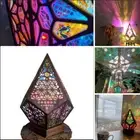 Colorful LED Floor Lamp 3D Projection Night Light Bohemian Polar Star Decor Lamp