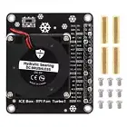 Low Noise GPIO Cooling Fan LED Light Mini Turbo Fan for Raspberry Pi 4B/3B+/3B l