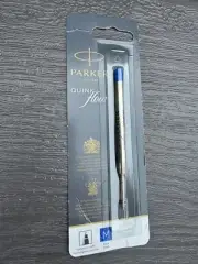 Parker Quink Flow Ballpen Ballpoint MEDIUM Point BLUE Ink Refill SEALED FRANCE