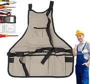 [Generic] Woodworking Apron - Multi-Pockets 900D Oxford Cloth Carpenter Apron,Waterproof Workshop Bib Apron, Gardening Tools Storage Bag for Gardening Workers Mechanics, Tools Storage
