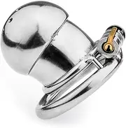 Sex Toys Stainless Steel Chastity Lock Chastity Device Male Penis Exercise Breathable Chastity Device Penis Lock Massage to Prevent Erection Restraint for Men BDSM Penis Cage