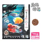 【海豐飼料】無悔惜福 中粒1KG 慈鯛/中大型魚類 草本蟲源健康消化飼料(適8公分以上中大型魚食用)