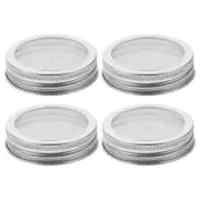 4 Pcs Stainless Steel Mesh Cover Fine Strainer Bean Sprout Sieve