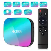 Unbrand Smart Tv Box Hk1box Android 9.0 Amlogic S905x3 8k Dual Wifi Bt Fast Set Top Box EU Plug 4GB 32GB