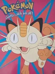 Pokémon Large Postcard - Meowth Leaping (GB Posters, UK, Nintendo License, 1999)