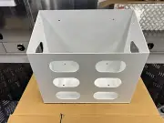WHITE ALLOY JERRY CAN HOLDER FOR CANOPY TOOLBOX,TRAILER,CARAVAN 380Lx200Wx340mm