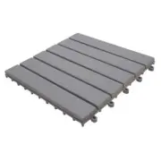 Decking Tiles 10 Pcs Grey Wash 30X30 Cm Solid Acacia Wood