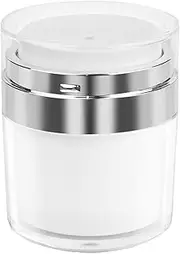 Airless Pump Jar Set - Moisturiser Pump Dispenser | Airless Cosmetic Cream Pump Bottle Dispenser | Airless Pump Jar Refillable | Empty Bottle Lotion Containers | Portable Airless Pump Makeup Bottle