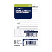 Filofax Mini Name/Address/Numbers Compact Notepaper for Contact Information