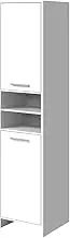 Artiss Bathroom Storage Cabinet, 185cm Tall Adjustable Cupboard Side Table Corner Shelf Wall Over Toilet Roll Storages Cabinets Unit Home Furniture Organiser, with Magnetic Doors Space Saving White