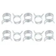 Spring Hose Clamp, 20pcs 65Mn Steel 18mm Low Pressure Air Clip, Zinc Plated