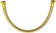 50cm Gold Stainless Steel Plumbing Hose and Angle Valve Connector - Bathroom Toilet Pipe Fittings, 1/2 Inch Water Supply Line for Sink Faucet Installation