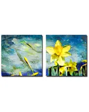 Ready2HangArt Painted Petals VII 5pc Wrapped Canvas Wall Art by Tristan Scott
