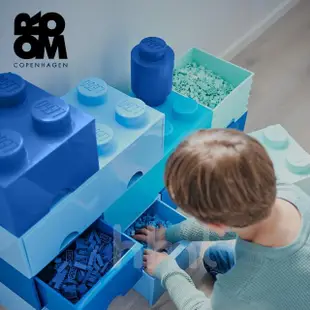 【Room Copenhagen】LEGO Brick Drawer 4樂高積木方塊四紐抽屜盒收納盒-灰色(樂高收納盒)