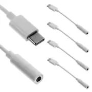 4 Pcs Typec Audio Adapter Cable Headphone Usb Earpiece Multi- Functional