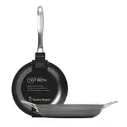 Stanley Rogers 2pc Lightweight Cast Iron Bundle Frypan 24cm + Cooks Pan 30cm